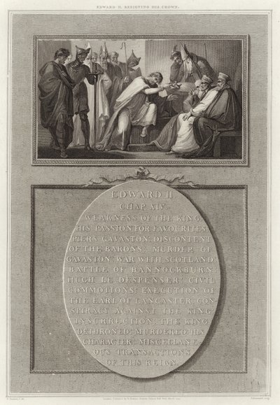 Edward II rezygnujący z korony autorstwa English School