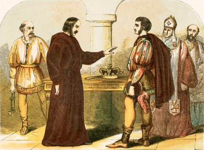 Edward II rezygnuje ze swojej rodziny królewskiej autorstwa English School
