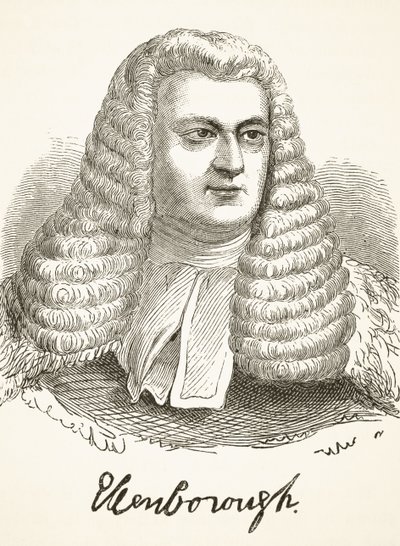 Edward Law, 1. baron Ellenborough, z książki „The National and Domestic History of England” Williama Hickmana Smitha Aubreya (1858-1916) opublikowanej w Londynie ok. 1890 r. autorstwa English School