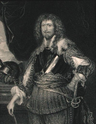 Edward Sackville (1590-1652) 4. hrabia Dorset, z "The Gallery of Portraits", wyd. 1833 (rycina) autorstwa English School