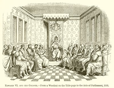 Edward VI i jego Rada autorstwa English School