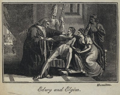Edwy i Elgiva (grawerowanie) autorstwa English School