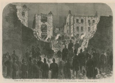 Skutki eksplozji w Izbie Zatrzymań w Clerkenwell autorstwa English School