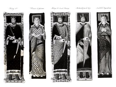 Wizerunki Henryka II (1133-89) Eleonory Akwitanii (ok.1122-1204) Richarda Coeur de Lion (1157-99) i Isabel d