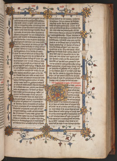 Egerton 617, Biblia Wycliffitów, przed 1397 r. (welin) autorstwa English School