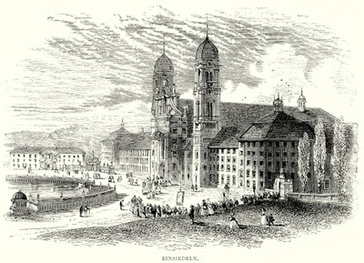Einsiedeln (grawerunek) autorstwa English School