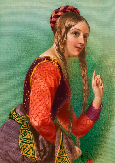 Eleonora Akwitańska, królowa Henryka II, wydrukowana przez Henryka G. Bohn autorstwa English School