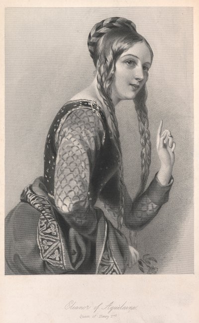 Eleonora z Akwitanii, ilustracja z „Szkiców biograficznych królowych…” autorstwa English School