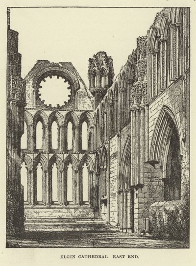 Elgin Cathedral East End autorstwa English School