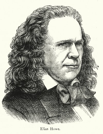 Elias Howe, amerykański wynalazca stebnówki autorstwa English School