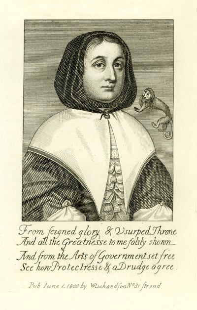 Elizabeth Cromwell, żona Olivera Cromwella, ilustracja z A Biographical History of England autorstwa J. Granger autorstwa English School