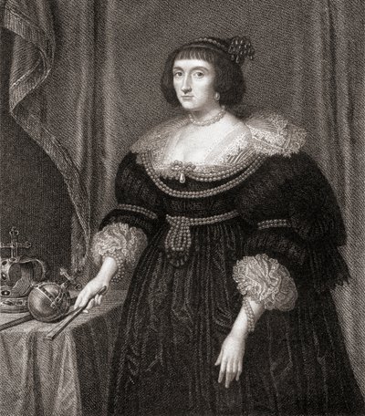 Elżbieta, królowa Czech (1596-1662), z Lodges British Portraits, 1823 autorstwa English School
