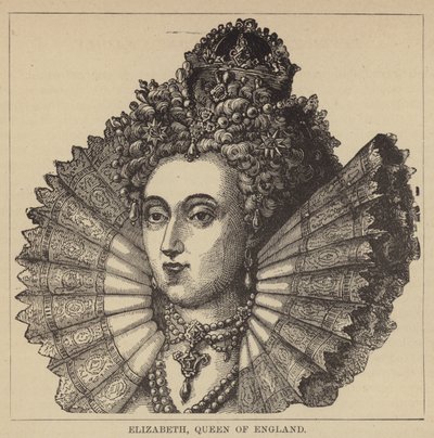 Elżbieta, królowa Anglii (grafika) autorstwa English School