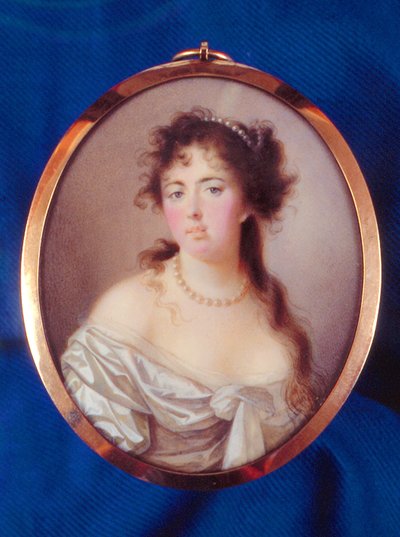 Emma Hamilton (akwarela na welinie) autorstwa English School