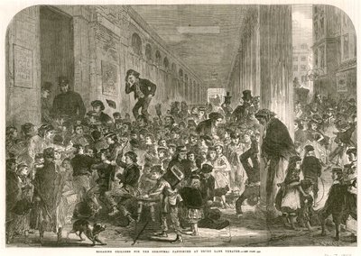 Angażowanie dzieci do bożonarodzeniowej pantomimy w Drury Lane Theatre w Londynie autorstwa English School