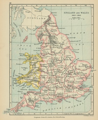 Anglia i Walia (druk kolorowy) autorstwa English School