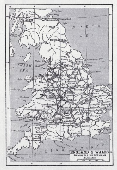 Anglia i Walia, żeglowne drogi wodne (lito) autorstwa English School