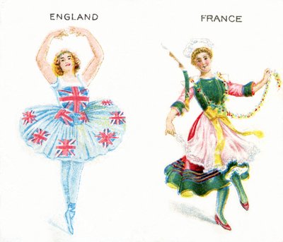 Karty do papierosów Entente Cordiale (Serdeczne zrozumienie), 1915 autorstwa English School
