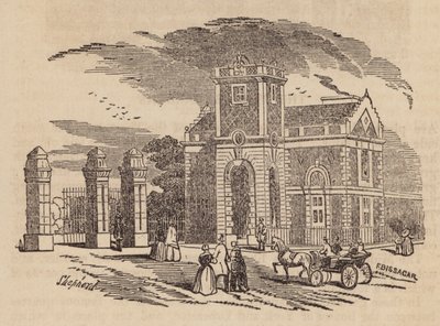 Entrance Lodge, Victoria Park (grawerunek) autorstwa English School