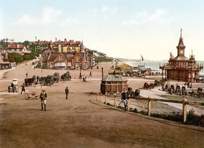 Wejście na molo, Bournemouth (zdjęcie ręcznie kolorowane) autorstwa English School