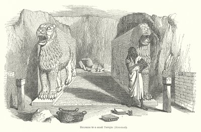 Wejście do małej świątyni (Nimroud) (grawerunek) autorstwa English School