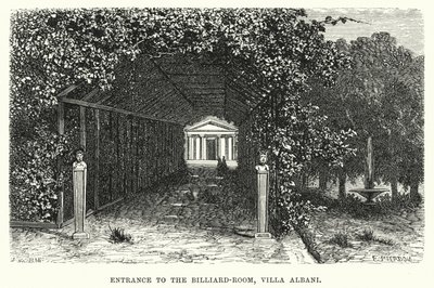 Wejście do Sali Bilardowej, Villa Albani (grafika) autorstwa English School