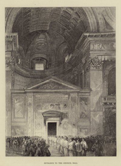 Wejście do Sali Rady (grafika) autorstwa English School