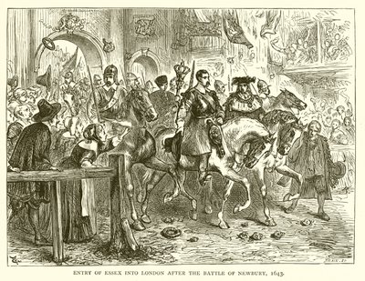 Wjazd Essex do Londynu po bitwie pod Newbury, 1643 autorstwa English School