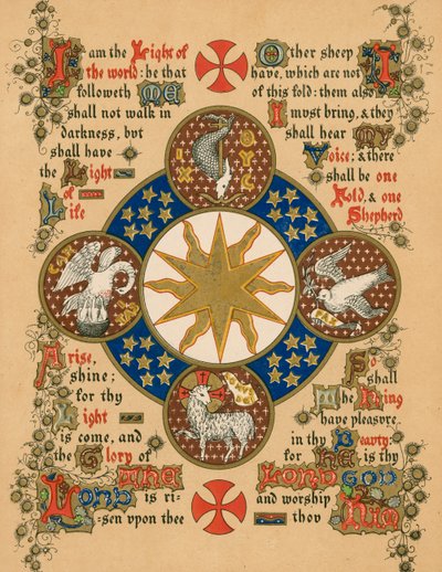 Epiphany (kolorowa litografia) autorstwa English School