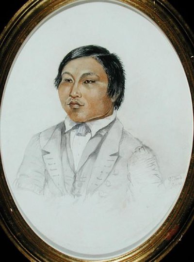 Erasmus Augustine Kallihirua, ok.1855 (akwarela na papierze) autorstwa English School