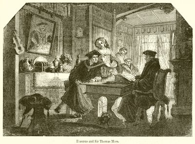 Erasmus i Sir Thomas More autorstwa English School