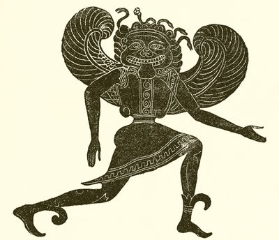 Etruska Gorgona. (Muzeum Campany) autorstwa English School