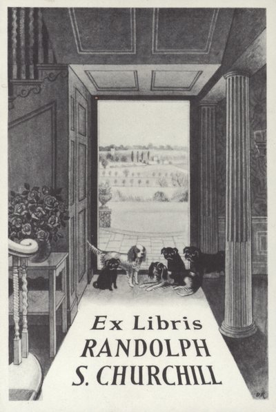 Ekslibris Randolph S Churchill autorstwa English School