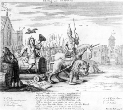 Akcyza w Triumfie, 1733 autorstwa English School