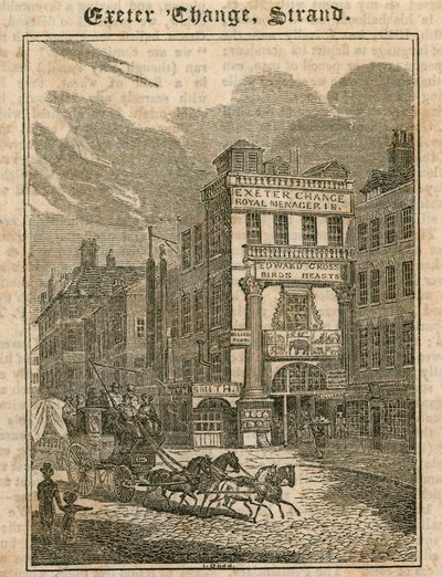 Exeter Change, The Strand, Londyn autorstwa English School