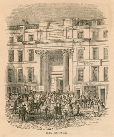 Exeter Hall, Strand, Londyn autorstwa English School