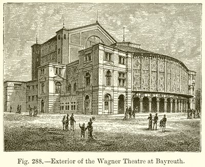 Na zewnątrz Teatru Wagnera w Bayreuth autorstwa English School
