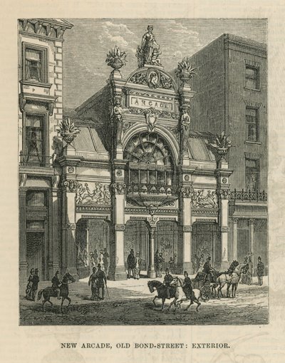 Zewnętrzna część nowego pasażu na Old Bond Street autorstwa English School