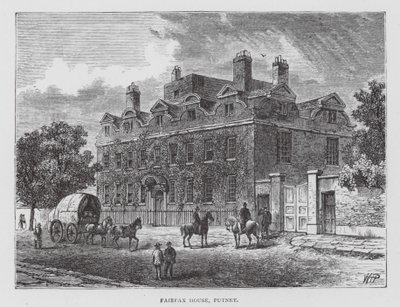 Fairfax House, Putney (litografia) autorstwa English School
