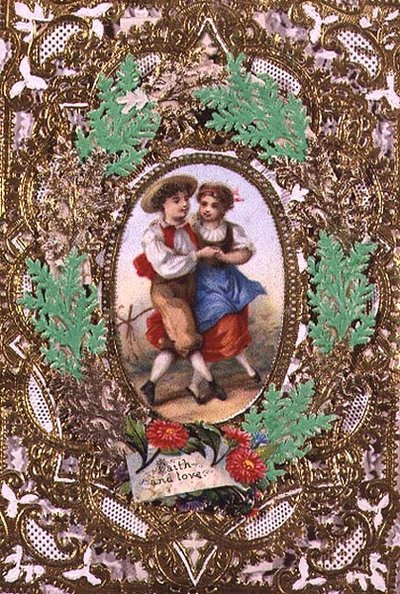 „Wiara i Miłość”, kartka walentynkowa autorstwa English School