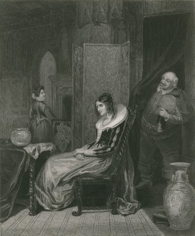 Falstaff i pani Ford, wesołe żony z Windsoru autorstwa English School