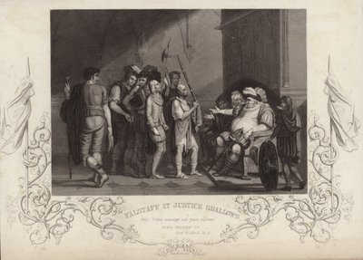Falstaff w Justice Shallows autorstwa English School