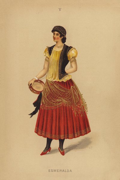 Fantazyjne stroje: Esmeralda (kolorowa litografia) autorstwa English School