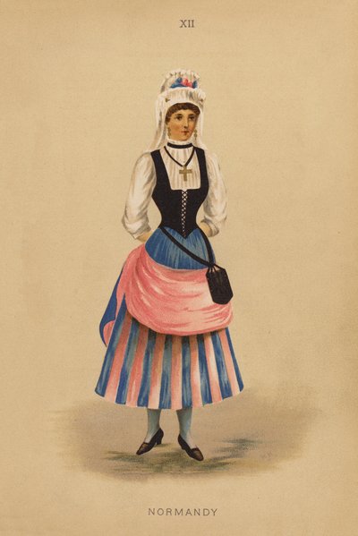 Fantazyjne stroje: Normandia (kolorowa litografia) autorstwa English School