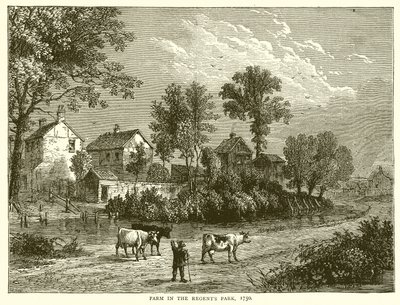 Farma w Regents Park, 1750 autorstwa English School