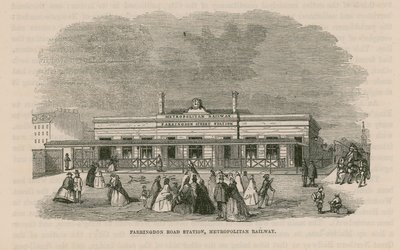 Stacja Farringdon Road na Metropolitan Railway autorstwa English School