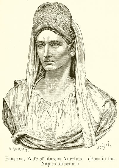 Faustyna, żona Marka Aureliusza. (Popiersie w Muzeum Neapolu) autorstwa English School
