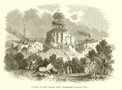 Święto Najwyższego obchodzone w Paryżu, 1794 autorstwa English School