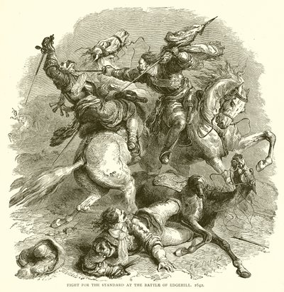 Walcz o sztandar w bitwie pod Edgehill, 1642 autorstwa English School