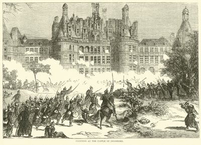 Walka na zamku Chambord, grudzień 1870 autorstwa English School